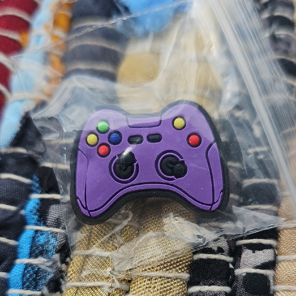 Purple Gaming Controller Croc Charm